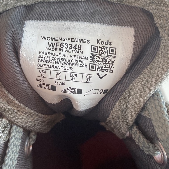 Keds Triple Kick Heathered Stripe Knit Light Grey Platform Sneakers Size 10 - Picture 12 of 16